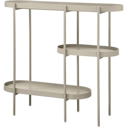 WOOOD Sidetable Noan - Hout/Metaal - Beige - 80x90x28