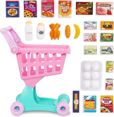 Grote Speelgoed Winkelwagen met Boodschappen voor Kinderen