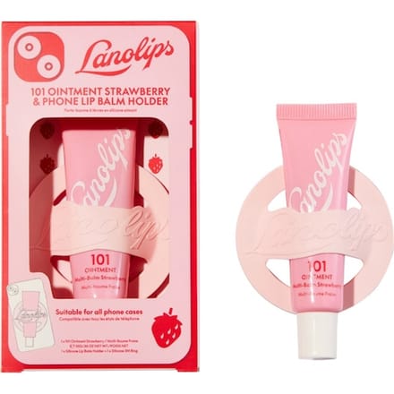 Lanolips Lippenbalsem 101 Ointment Strawberry & Phone Lip Balm Holder Dames