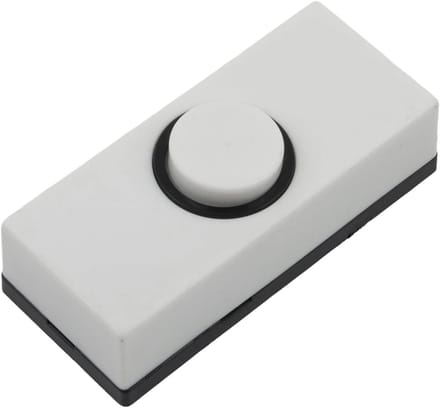 Drukknop Deurbel - Beldrukker Bedraad - Huisbeveiliging - Hardbedraad Ontwerp - 55 mm - Wit