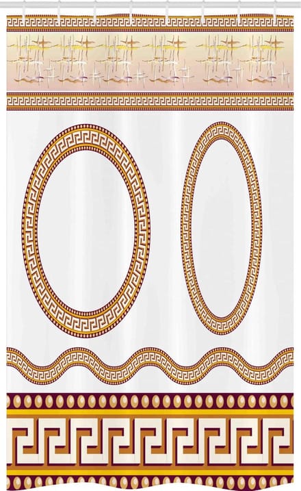 ABAKUHAUS – Douchesgordijn Griekse Sleutel – 120x180 cm – Polyester
