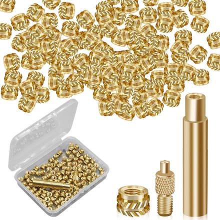 Dailygoods - 120 Stuks M3 Messing Schroefdraad Inserts met Soldeeradapter voor 3D-printen