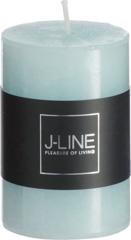 J-Line cilinderkaars - aqua - small - 18U - 6 stuks