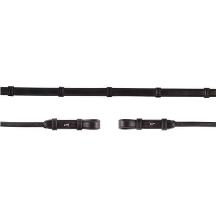 Teugel Rondgenaaid  antislip en stops 16mm blindesluiting Black/silver - Full
