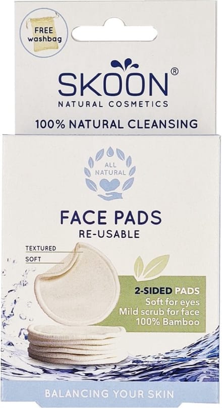 Skoon Face pads re-usable 2 sided 7 Stuks
