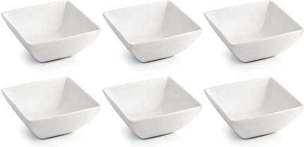 BonBistro Kommen Yong Squito 18 x 18 cm - Wit - 6 stuks