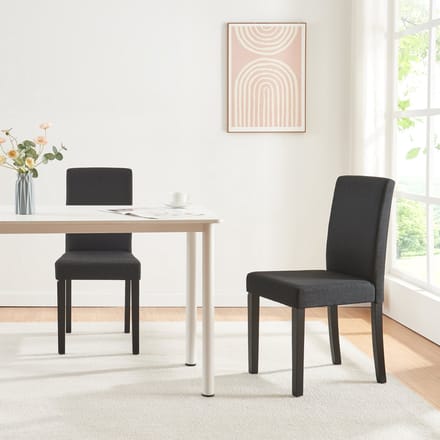 Eetkamerstoel set van 4 Hamburg eetkamerstoelen zwart [en.casa]