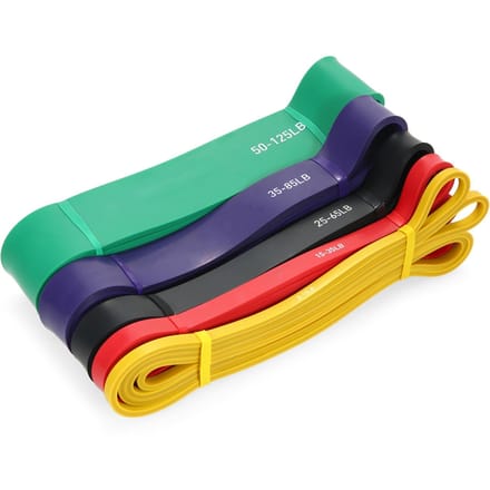 TOMSHOO Assist Bands Set Weerstandsbands Powerlifting Stretch Bands met draagtas 4pcs set blue