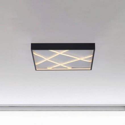 JUST LIGHT. GmbH JUST LIGHT. LED plafondlamp Mikado, 50 x 50 cm, zwart