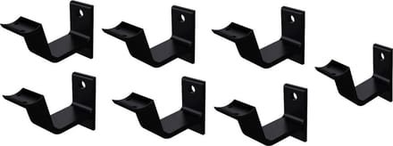 Leuninghouder zwart - Keilboutbevestiging - Hol zadel Hermeta - 7 stuks