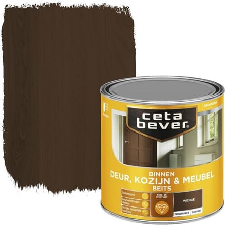 Cetabever - Binnenbeits Deur, Kozijn & Meubel Transparant Zijdeglans - Wengé - 250 Ml