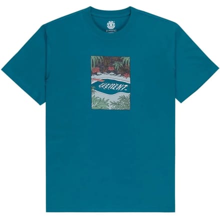 Element Poolside T-shirt Met Korte Mouwen Blauw L Man