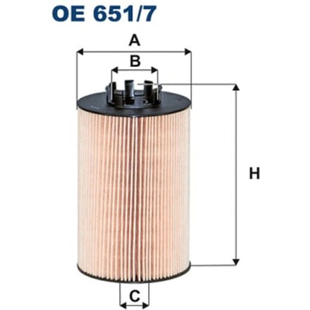 Oliefilter FILTRON OE 651/7