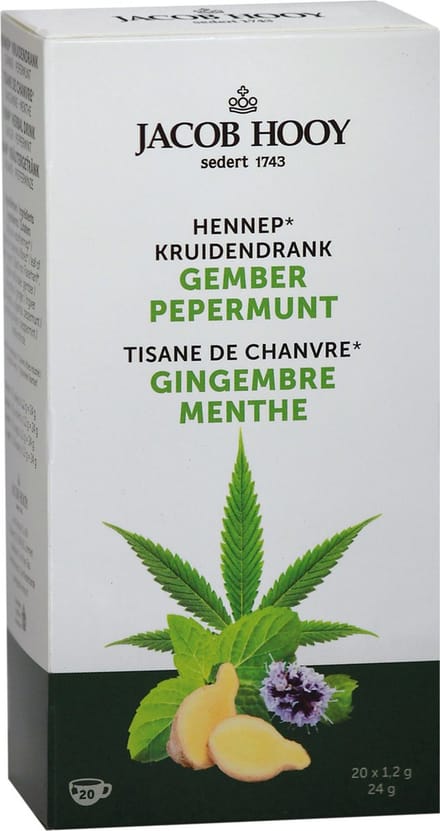 Jacob Hooy - Hennep Gember Pepermunt Thee - 20 Theezakjes - JHTHEE35294