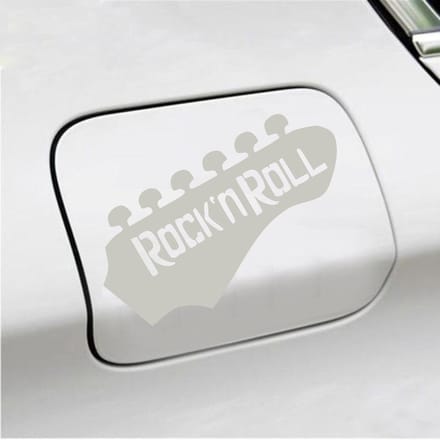 Bumpersticker - Rock N Roll - 10,7 X 14,8 - Zilver