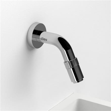 Clou Freddo 11 fonteinkraan 9x6.8cm korte uitloop met wandmontage chroom