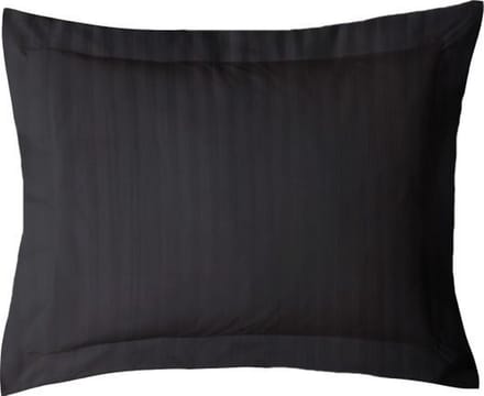 iSleep Satijnstreep Kussensloop - 60x70 cm - Zwart