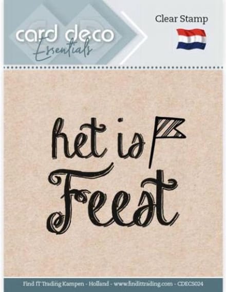Card Deco Essentials - Clear Stamps - Het is Feest - CDECS024