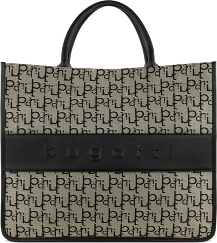 bugatti Schoudertas Shopper met laptopvak Elea Tote Bag Black Beige
