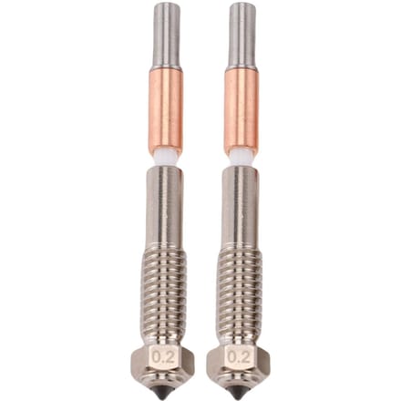 2 Pièces Buse à Changement Rapide de Remplacement pour Extrudeur d'Imprimante 3D QIDI PLUS 4 Buse Intégrée 0.2mm 0.2mm beige