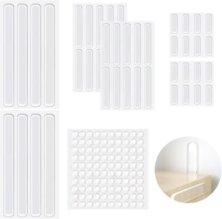 Zelfklevende deurstoppers - 144 stevige rubberen buffers voor glas en deuren - Transparant en elastisch