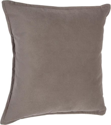 Atmosphera Bank/sierkussens huiskamer Sophia - 45 x 45 cm - taupe - polyester - met rits