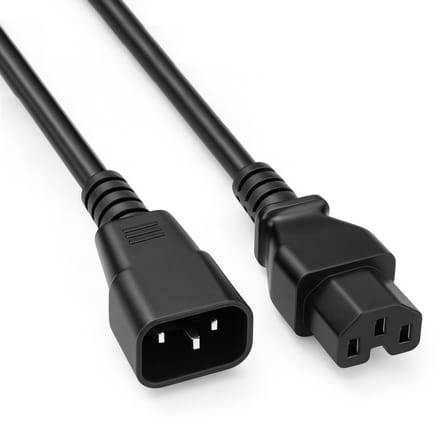 C14 naar C15 apparaatsnoer - 3 meter - Zwart - Allteq