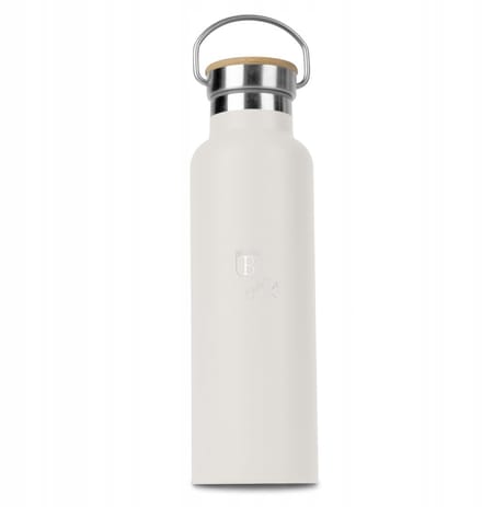 BerlingerHaus Sahara Thermoskan 0,6L met Bamboe Deksel - Mat Crème