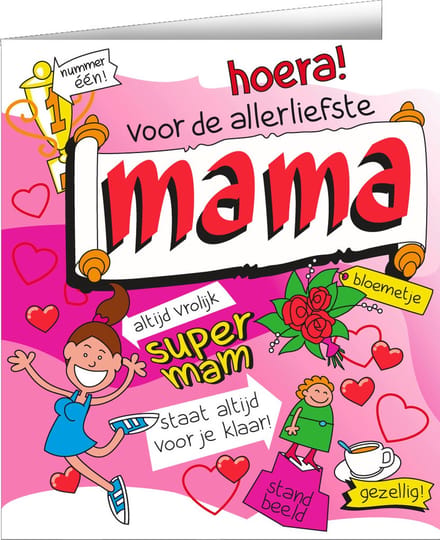Wenskaarten - Mama cartoon