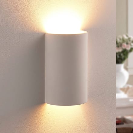 Lindby - wandlamp - 1licht - Gips - H: 16 cm - G9 - wit