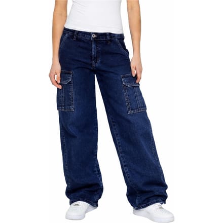 Enzo | Dames Cargo Baggy Jeans