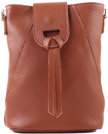 Giuliano lederen schoudertas Saphira - Made in Italy - Bruin