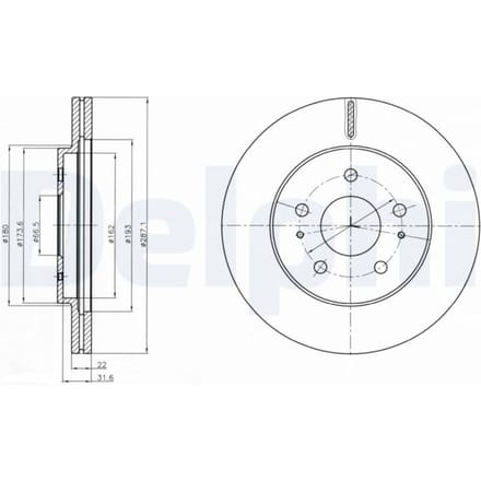 Remschijf DELPHI BG4326