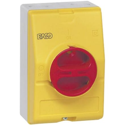 BACO 172161 Lastscheidingsschakelaar 32 A 1 x 90 ° Geel, Rood 1 stuk(s)