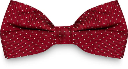 Rode Polka Dot Zijden Vlinderdas