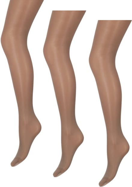 Marianne - Glanzende Dames Panty - 35 Denier - 3-Pack - Maat S/M - Taupe