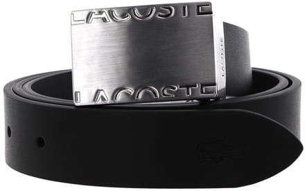 LACOSTE Leren Riem Elegance 30 Reversible in Box W110 Noir Gris Zwart Grijs