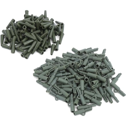 100 Sets 35MM Karpervissen Fixeerlijn Connector Huls Veiligheidsklip Tackles AccessoireGroen groen