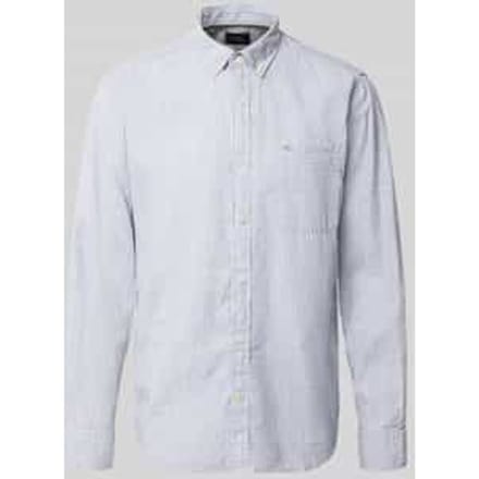 camel active Overhemd van linnenmix - Maat menswear-3XL - Stormblauw