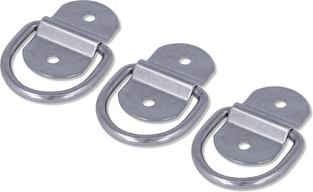 AMIG Oogplaat - 3 stuks - D-Ring Aanlegring - RVS AISI 316 - Sjoroog Groot Sterk Weerbestendig