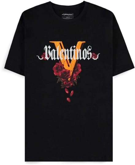 Cyberpunk 2077 - Valentino's Unisex Tshirt - M - Zwart