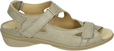 Durea - 7258 E - Platte sandalenDames Sandalen - Kleur: Taupe - Maat: 39