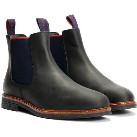 Ben Sherman Walker Chelsea Leren Zwarte Herenlaarzen