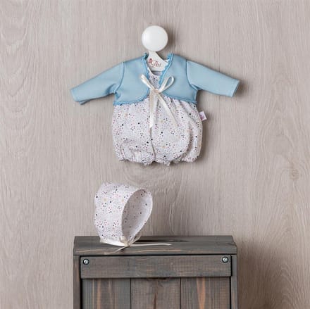 Asi poppenkleding bodysuit en mutsje Estrella multicolor polyester.