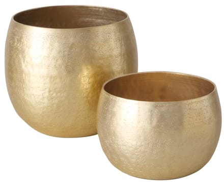 Theelichthouder goud , set van 2 stuks. Boltze 9x12cm 13x15cm