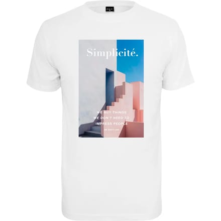 Mister Tee Heren Tshirt -XXL- Simplicite Wit