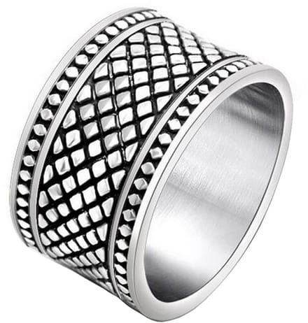 Brede edelstaal heren ring Celtic-18mm