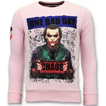 Exclusieve Sweater Heren - The Joker Man - Roze