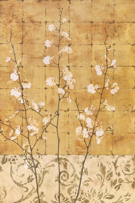 Kunstdruk Chris Donovan - Blossoms in Gold II 62x93cm