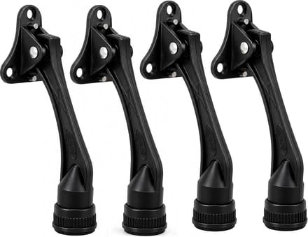Deurstopper - Deurhouder Kickdown - Deur Vastzetten - Voorkomt Deurbeweging - 10 cm - Zwart